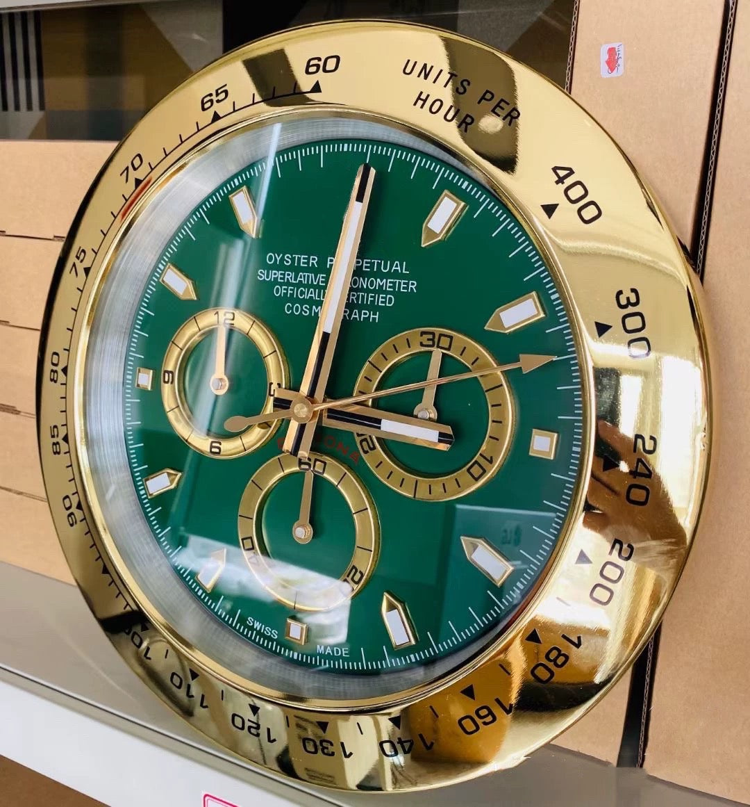 Rolex Style Wall Clock | Homage to Submariner, Daytona & GMT | Silent Sweep, Luminous