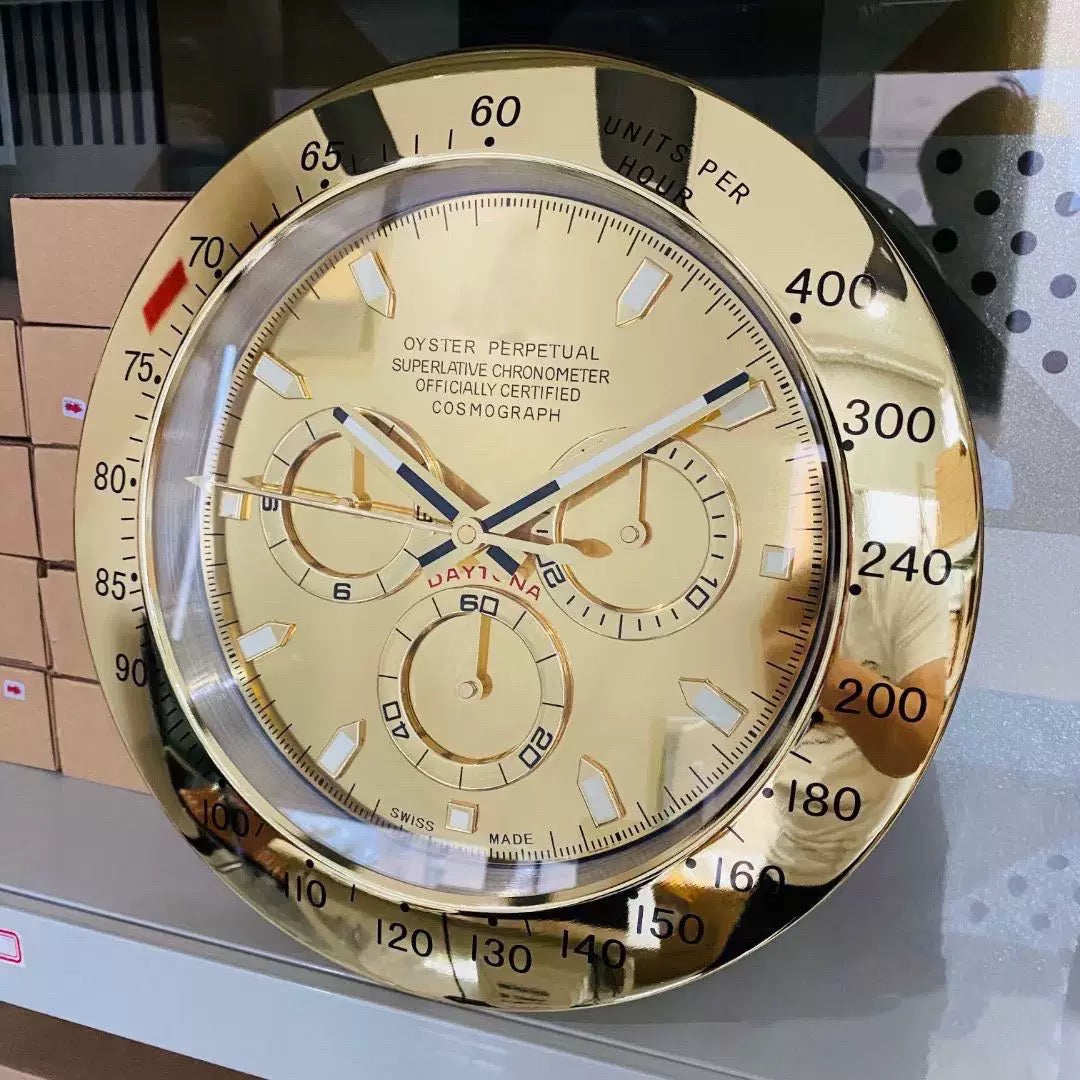 Rolex Style Wall Clock | Homage to Submariner, Daytona & GMT | Silent Sweep, Luminous