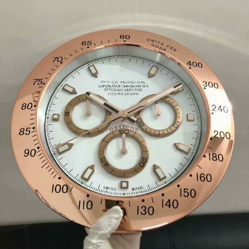 Rolex Style Wall Clock | Homage to Submariner, Daytona & GMT | Silent Sweep, Luminous