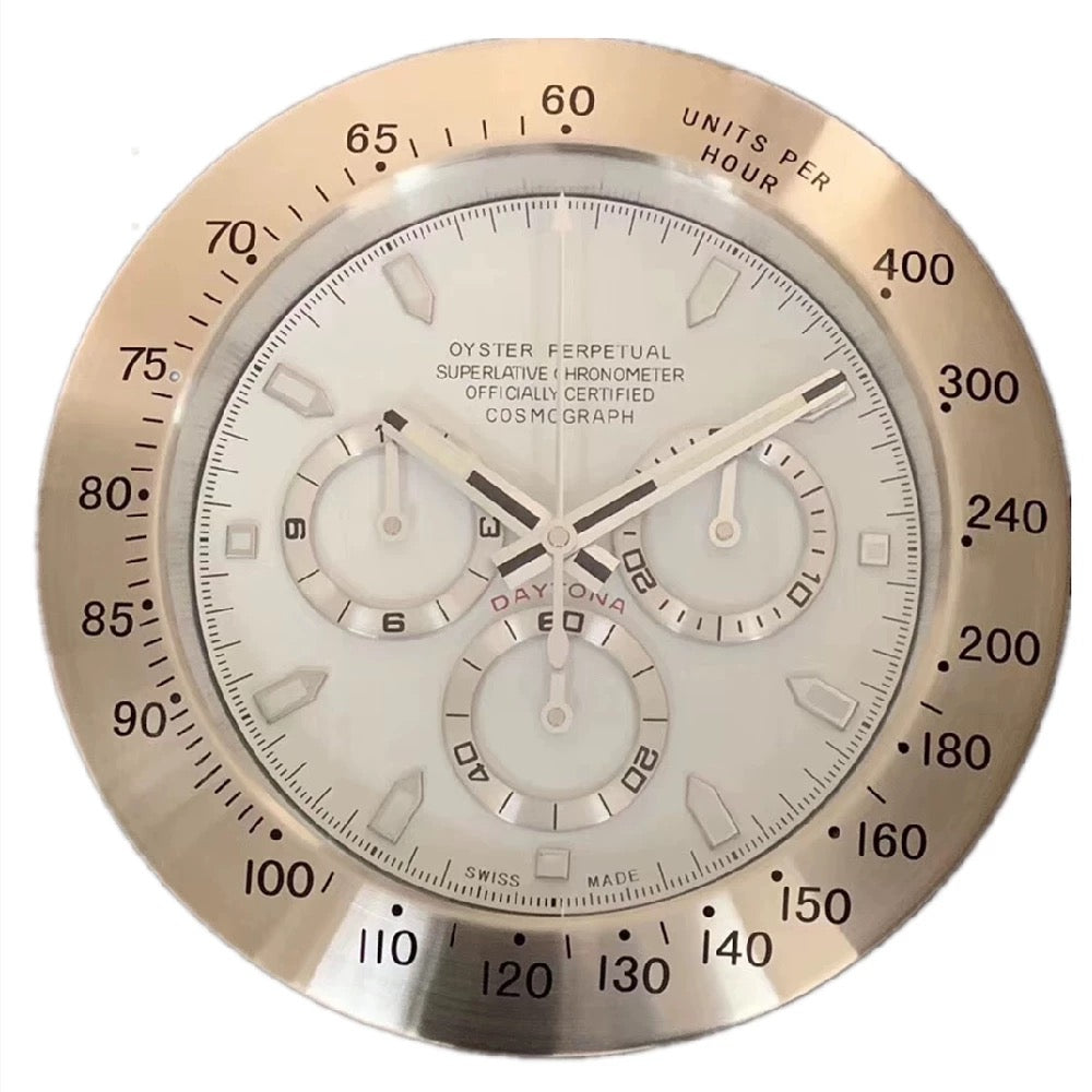 Rolex Style Wall Clock | Homage to Submariner, Daytona & GMT | Silent Sweep, Luminous