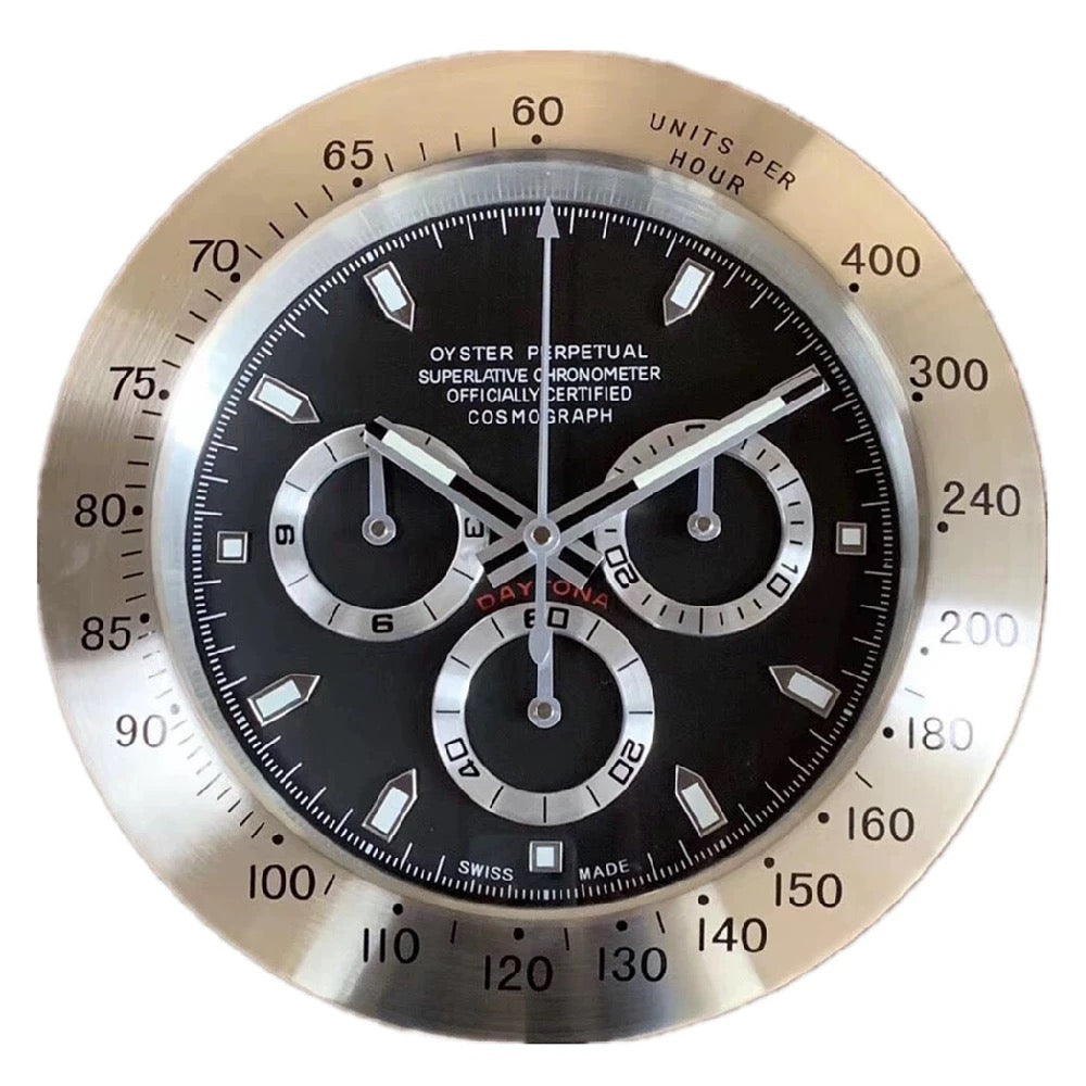 Rolex Style Wall Clock | Homage to Submariner, Daytona & GMT | Silent Sweep, Luminous