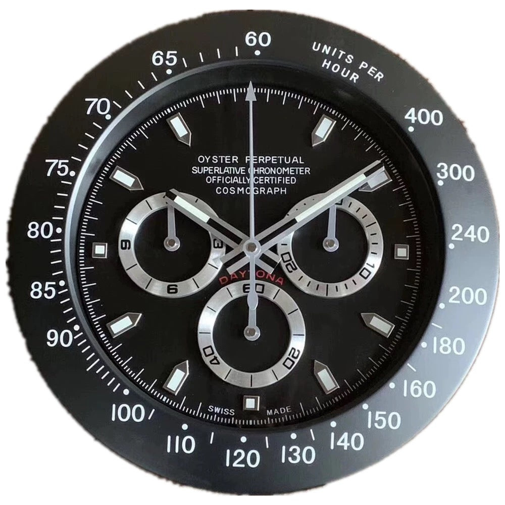 Rolex Style Wall Clock | Homage to Submariner, Daytona & GMT | Silent Sweep, Luminous