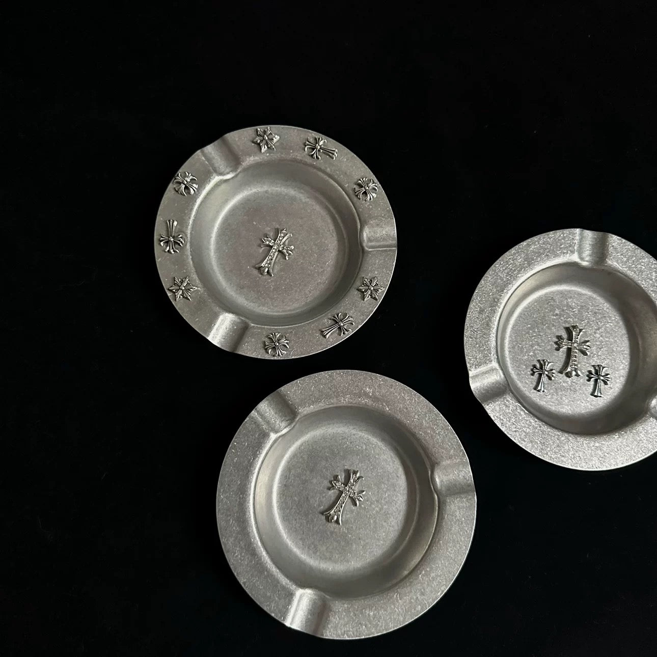 Chrome Cross Ashtray | Jewelry Tray | Trinket Dish | Avantaras