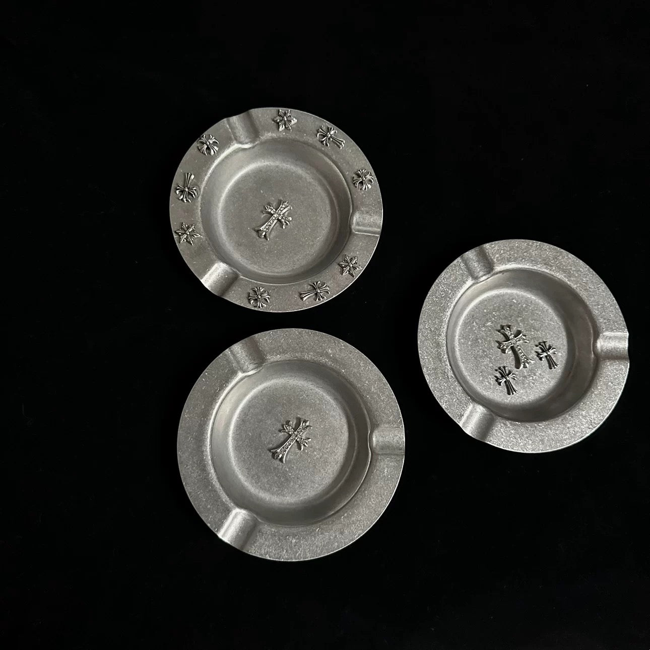 Chrome Cross Ashtray | Jewelry Tray | Trinket Dish | Avantaras