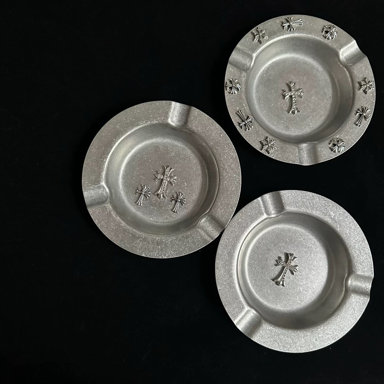 Chrome Cross Ashtray | Jewelry Tray | Trinket Dish | Avantaras
