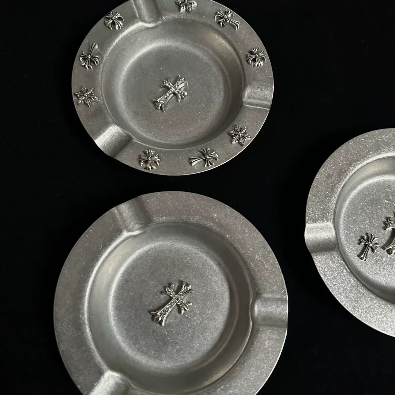 Chrome Cross Ashtray | Jewelry Tray | Trinket Dish | Avantaras