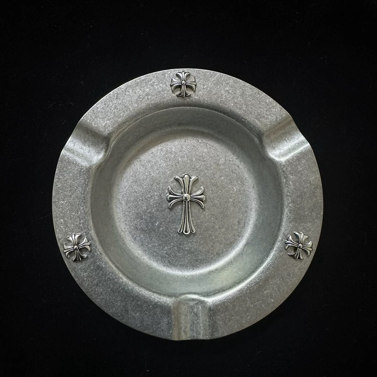 Classic Cross Chrome Cross Ashtray | Jewelry Tray | Trinket Dish | Avantaras