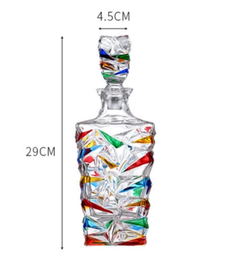 European Crystal Decanter Set | Lucentis & Stained Glass