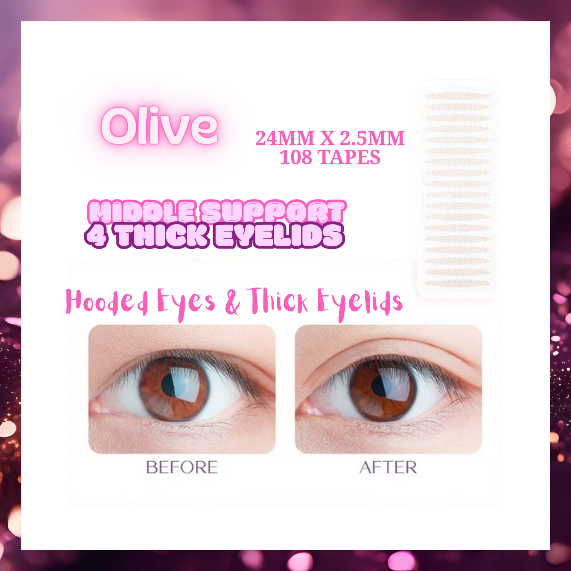 ˚₊‧ Olive ‧₊˚ ༻✧ Magical Invisible Eyelid Tape ✧༺ The Natural Crease PRO+ 𝓒𝓮𝓵𝓮𝓫𝓻𝓲𝓽𝔂 𝓣𝓸𝓹 𝓢𝓮𝓬𝓻𝓮𝓽 8 Shapes to Choose From