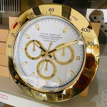Rolex Style Wall Clock | Homage to Submariner, Daytona & GMT | Silent Sweep, Luminous