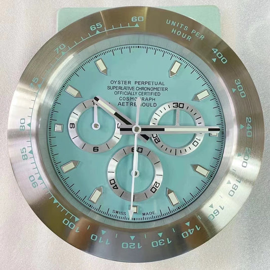 Rolex Style Wall Clock | Homage to Submariner, Daytona & GMT | Silent Sweep, Luminous