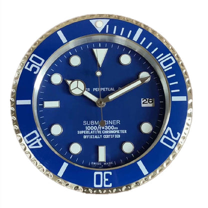 Rolex Style Wall Clock | Homage to Submariner, Daytona & GMT | Silent Sweep, Luminous