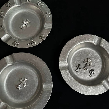 Chrome Cross Ashtray | Jewelry Tray | Trinket Dish | Avantaras