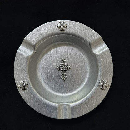 Ornate Cross Chrome Cross Ashtray | Jewelry Tray | Trinket Dish | Avantaras