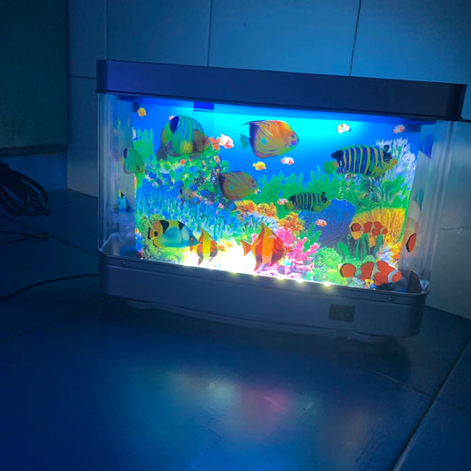 🪸 Nemo & Tropical Fish 🐠 AeroGlyph™ USB Moving Aquarium Lamp | The Original Frutiger Aero Vibe | Y2K & Retro Sensory Light
