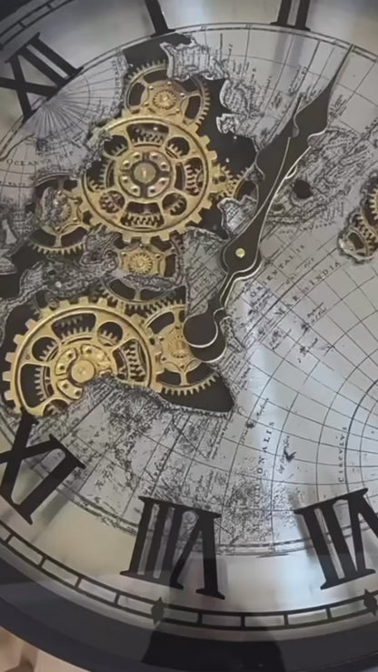 The Chrono Table | Coffee Table With Moving Gear Clock | Steampunk Widgets